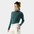 Classic Thermal 1/4 Base Layer Zip Dark Teal Heather - ver - 1