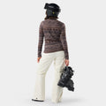 Classic Thermal 1/4 Base Layer Zip Mocha Fair Isle Fun - ver - 2
