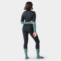 Thermal Base Layer Colorblock 1/4 Zip Charcoal/Dusty Teal - ver - 2