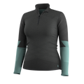 Thermal Base Layer Colorblock 1/4 Zip Charcoal/Dusty Teal - ver - 3