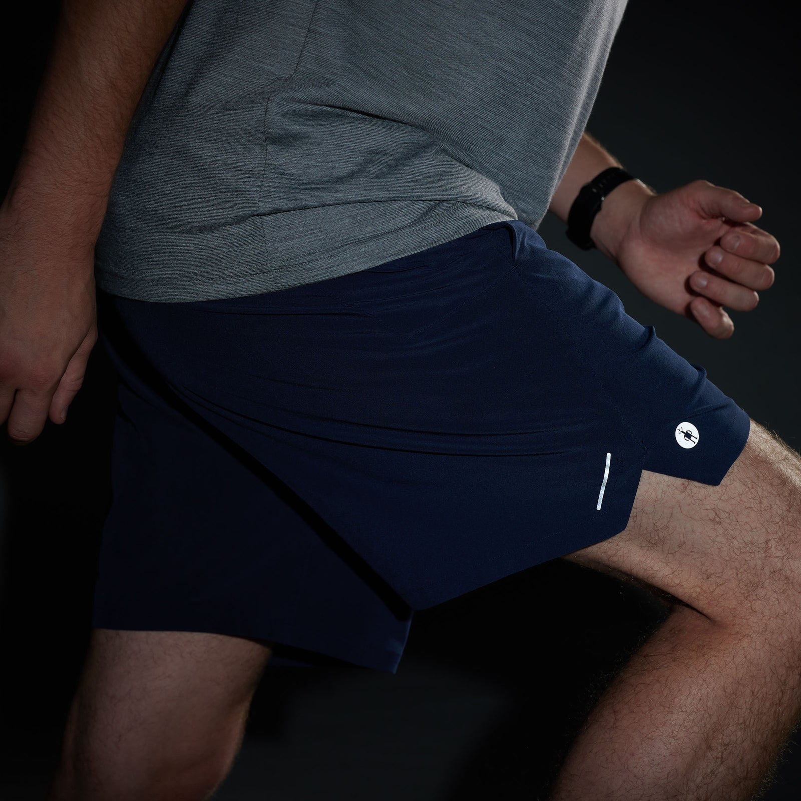 Gefütterte Shorts 7" (18cm) Active für Herren Deep Navy - ansehen - 4