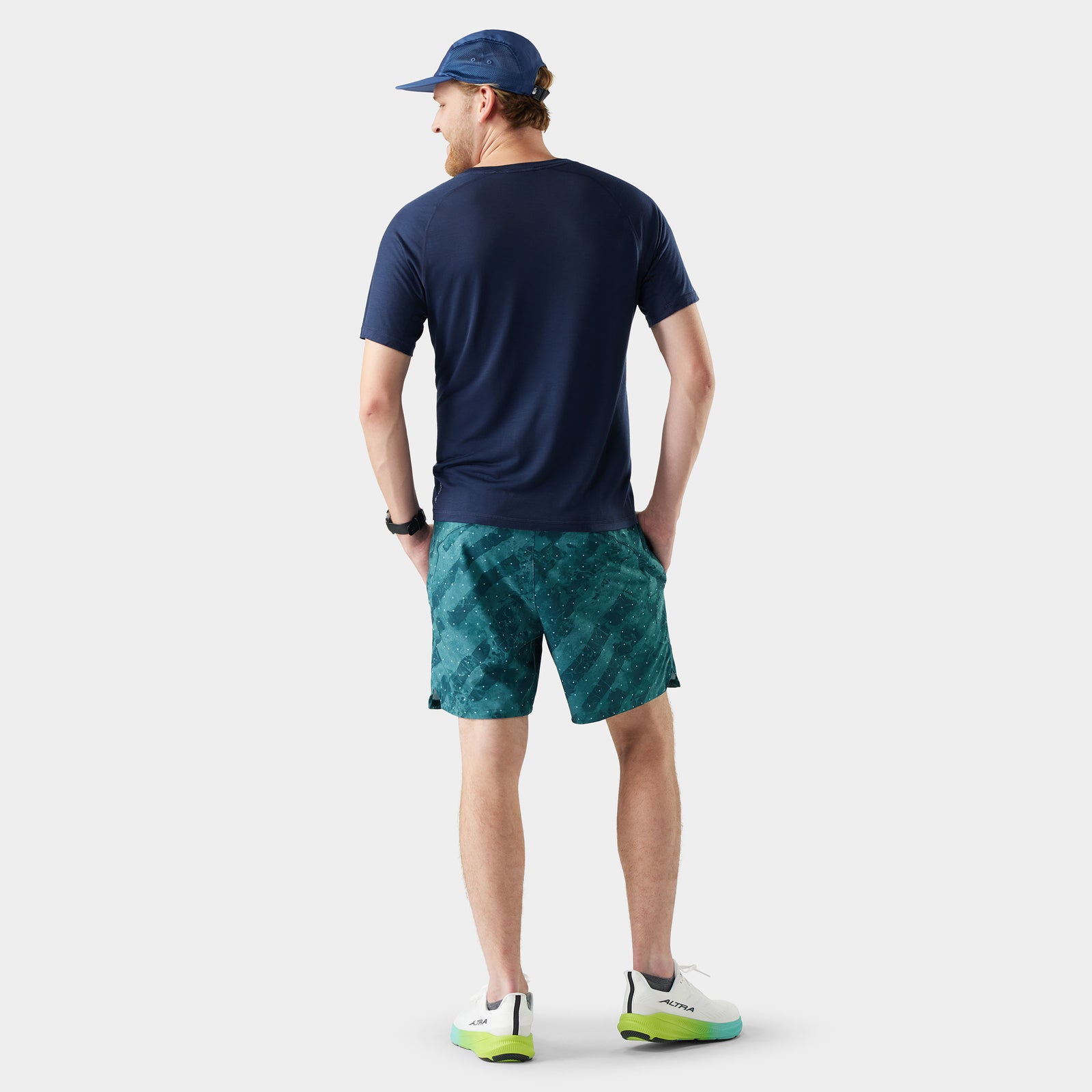 Men's Active Lined 7" Short Mineral Blue Shale - ver - 2