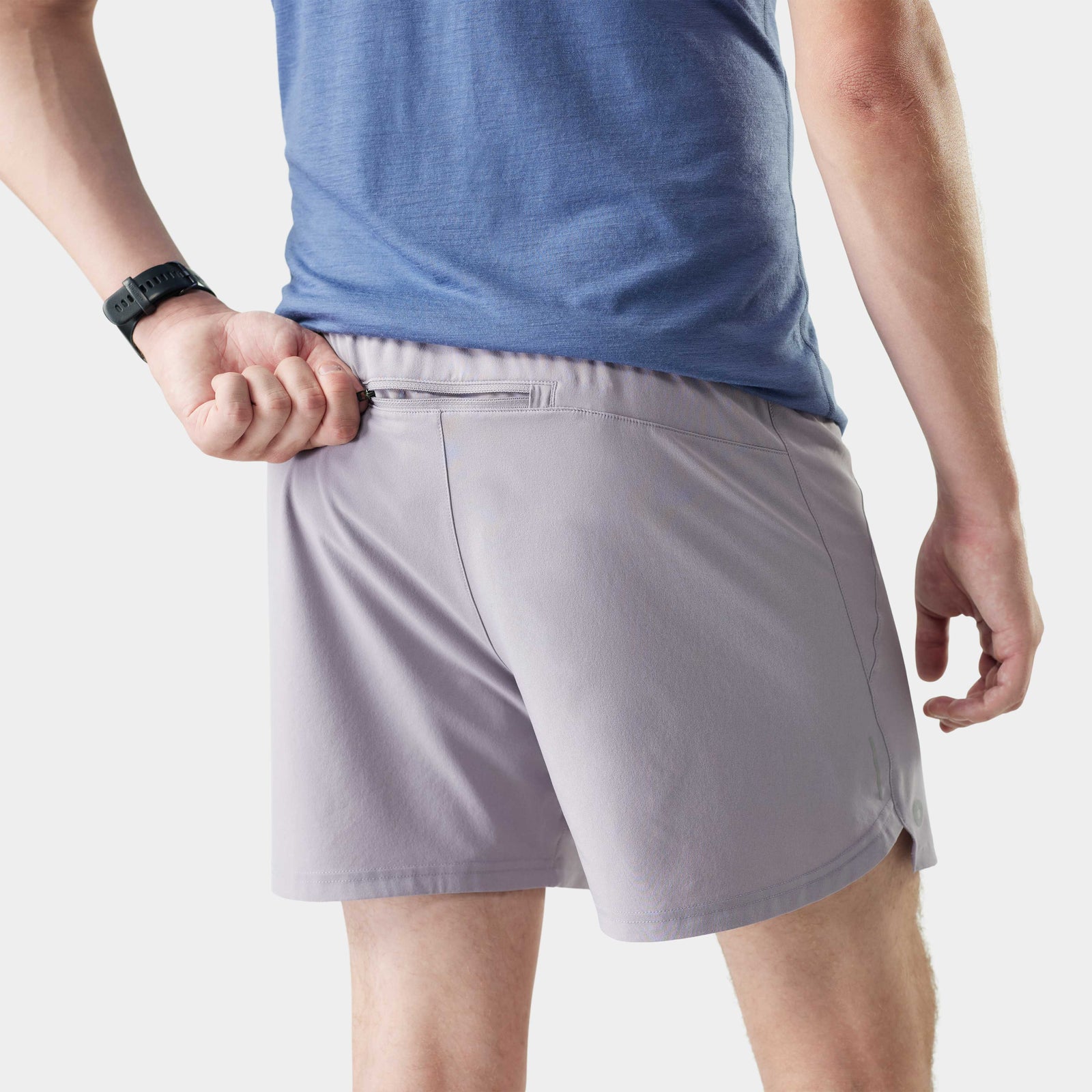 Men's Active Lined 5" Short Purple Storm - ver - 3