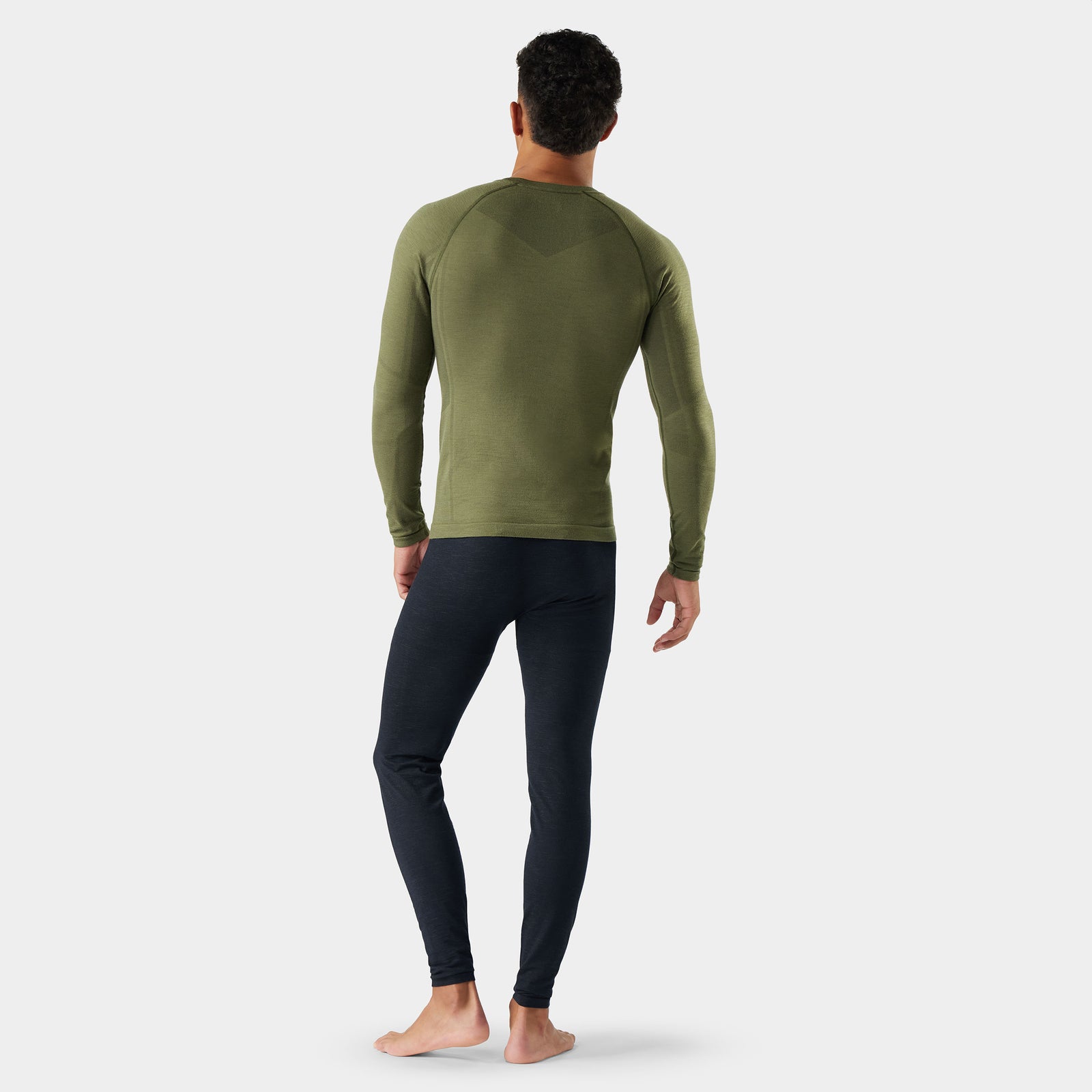 Men's Intraknit™ All-Season Merino Base Layer Crew Winter Moss - ver - 2