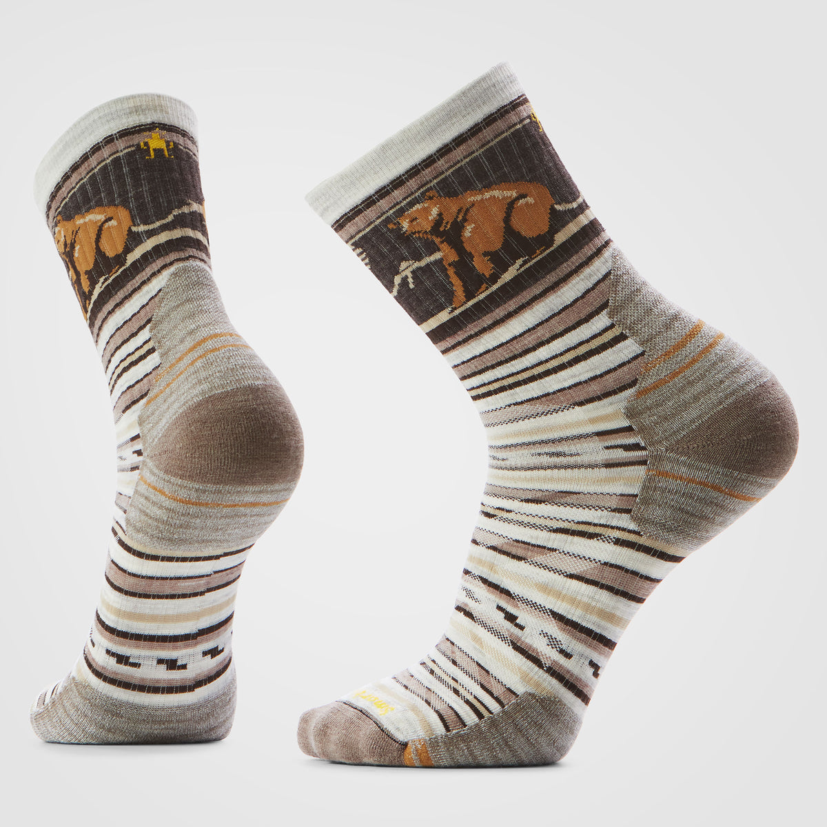Wandersocken Targeted Cushion Mid Crew mit Bear Stripe-Print  - 1