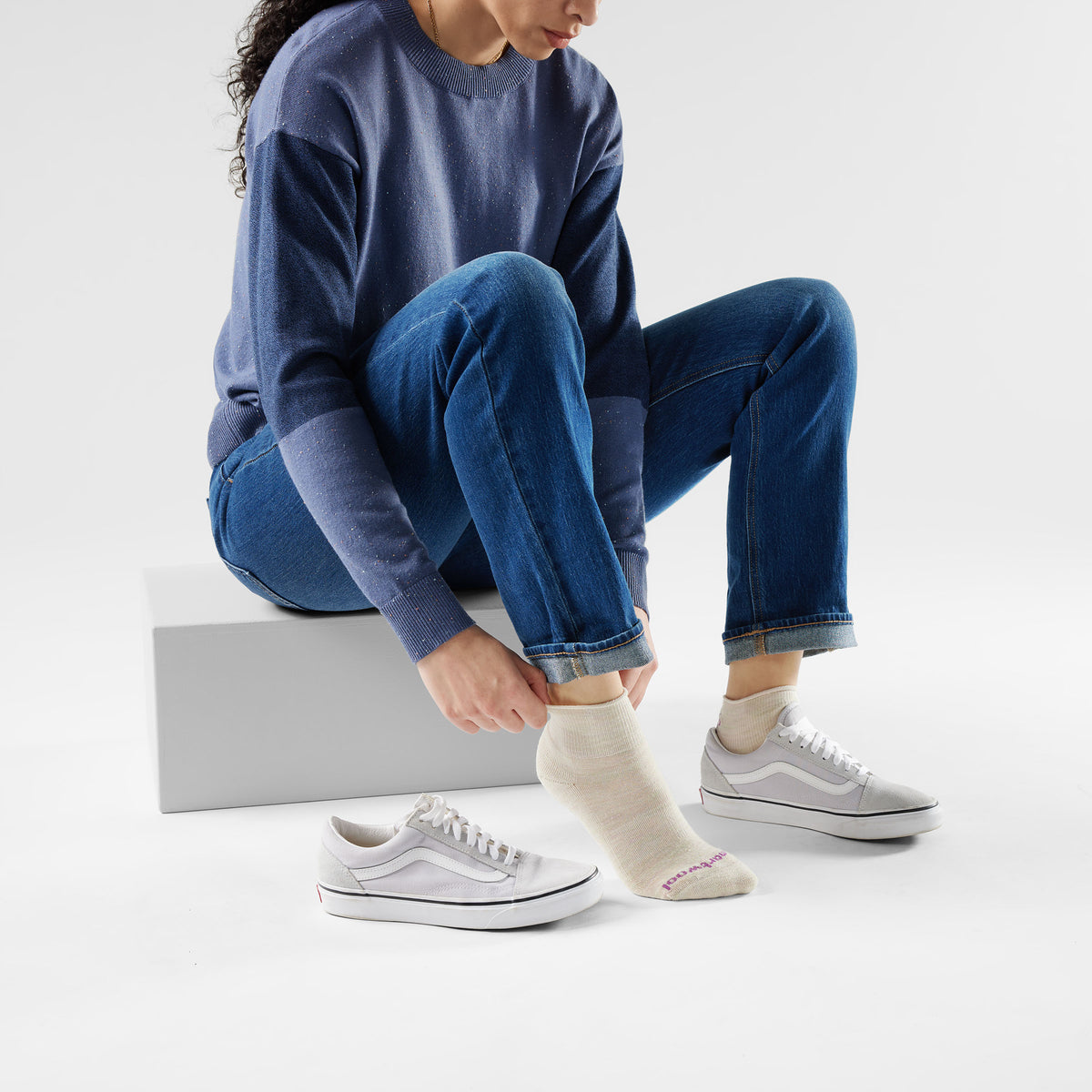 Calze casual con bordo arrotolato Ankle da donna  - 2