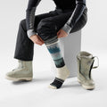 Women's Snowboard Twilight Vista Over The Calf Socks Moonbeam - ver - 2