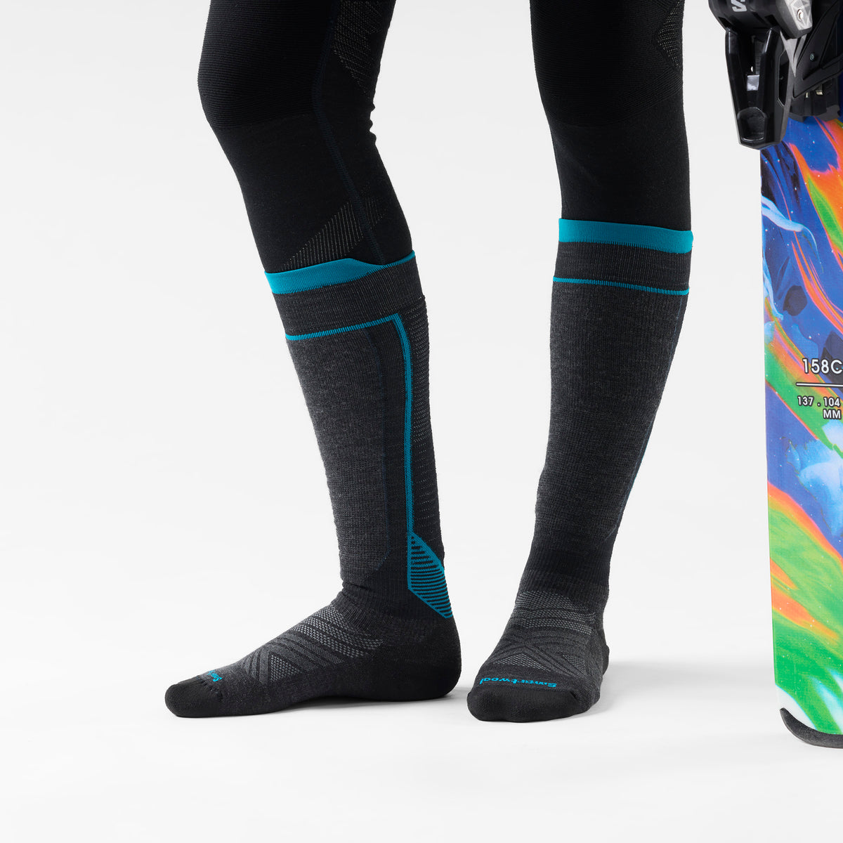 Women's Ski OTC Socks Charcoal - ver - 2