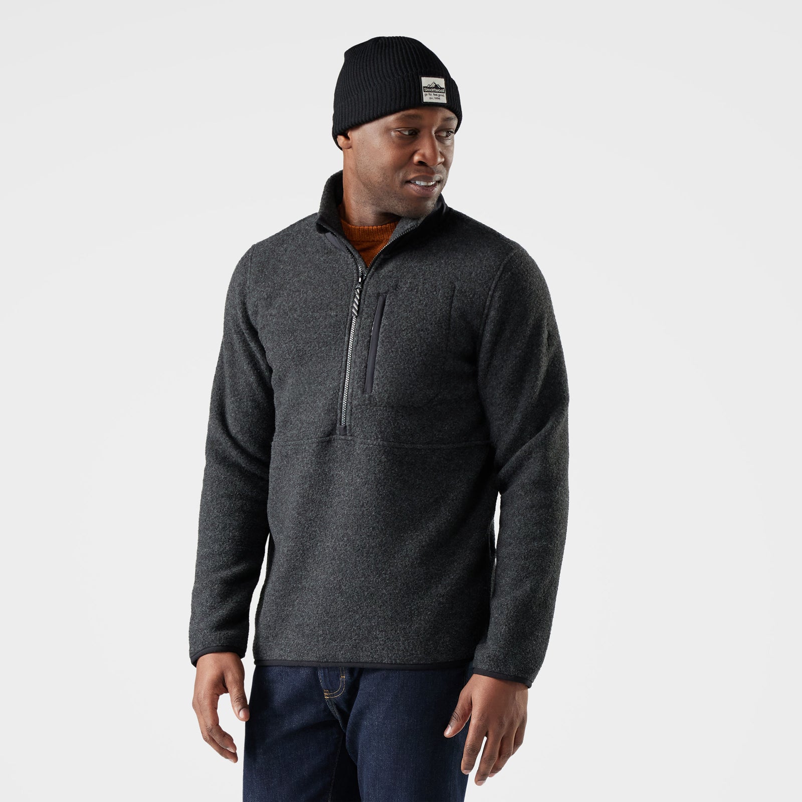 Men's Second Cut™ Fleece 1/2 Zip Charcoal - ver - 1