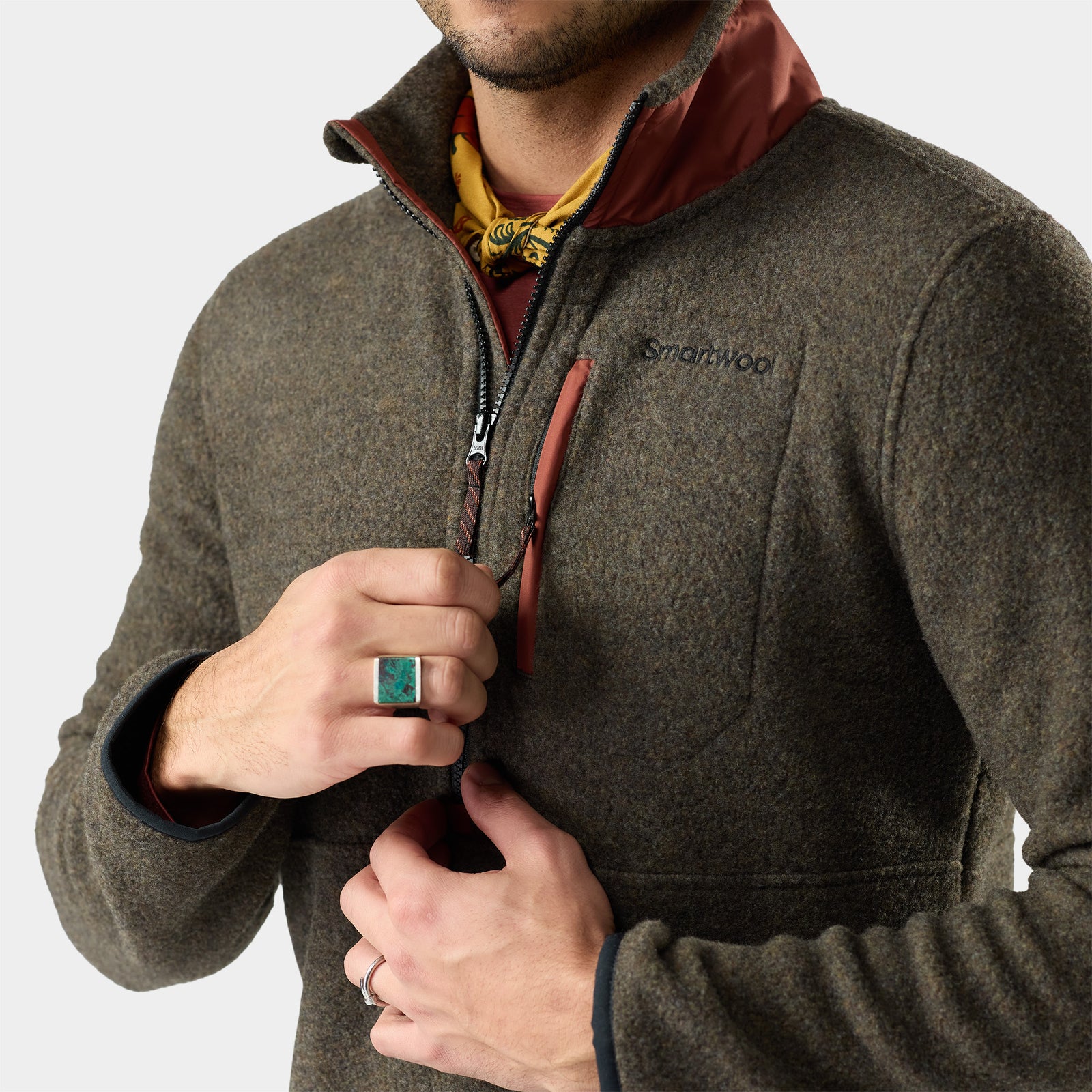 Fleece 1/2 Zip Burnt Sienna - ver - 3