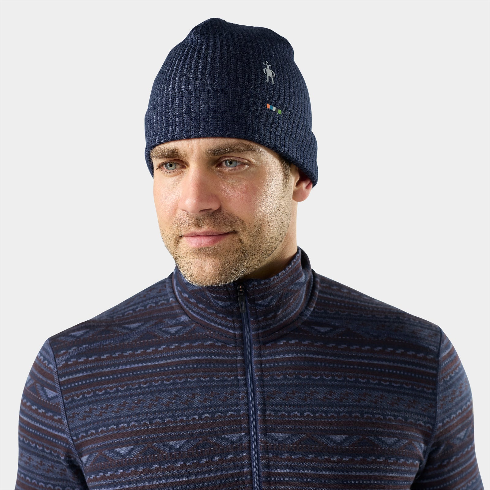 Thermal Rib Beanie Nightfall Blue Heather - ver - 2