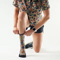 Damen Trail Run Crew Socken Floral Party Print Multi Color - ansehen - 2