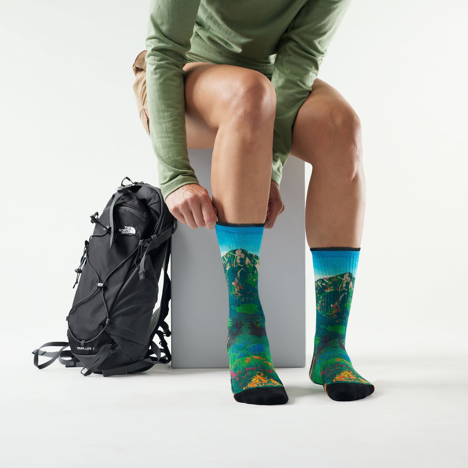 Targeted Cushion Crew Wandersocken mit Mountain Lake Print für Damen  - ansehen - 2