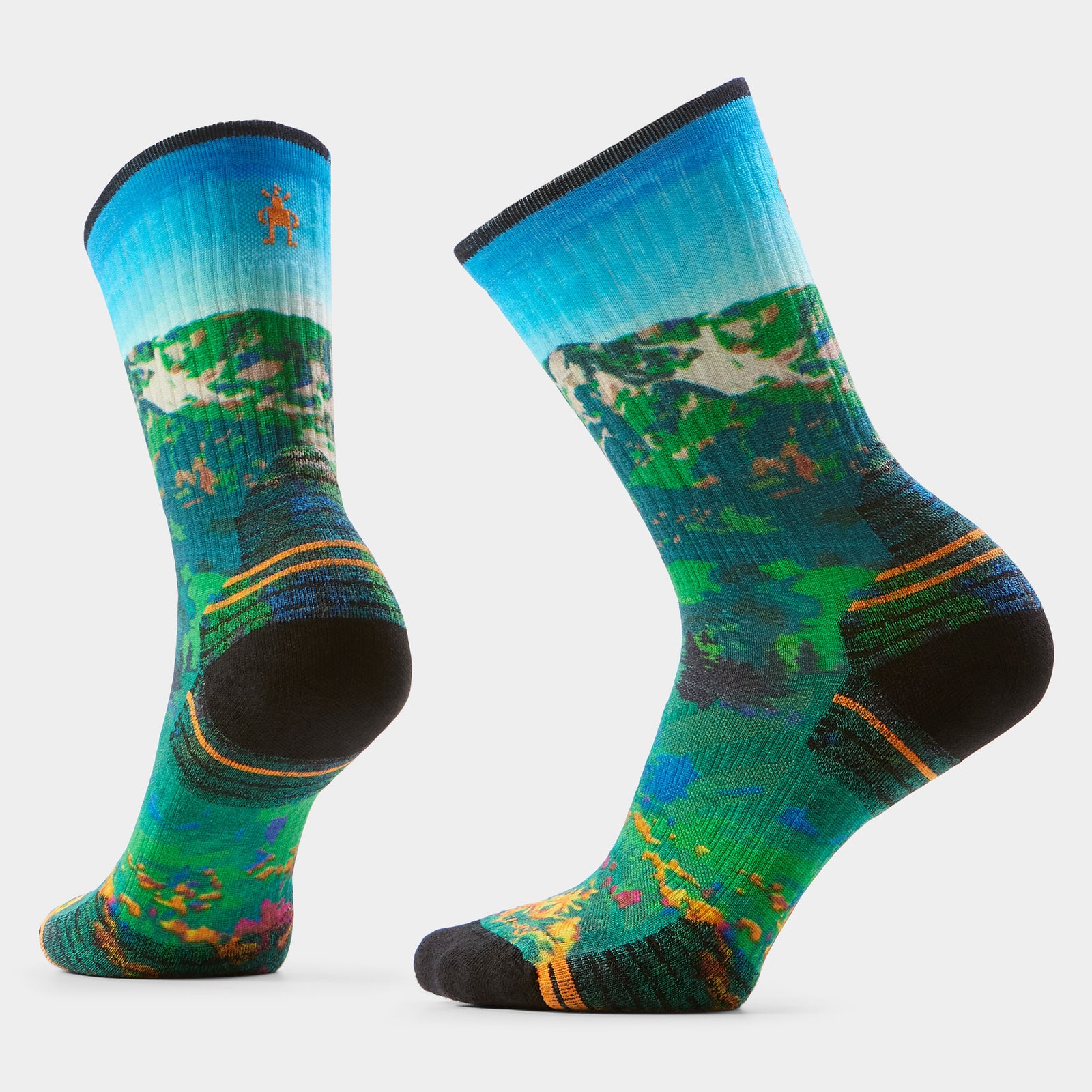 Targeted Cushion Crew Wandersocken mit Mountain Lake Print für Damen  - ansehen - 1