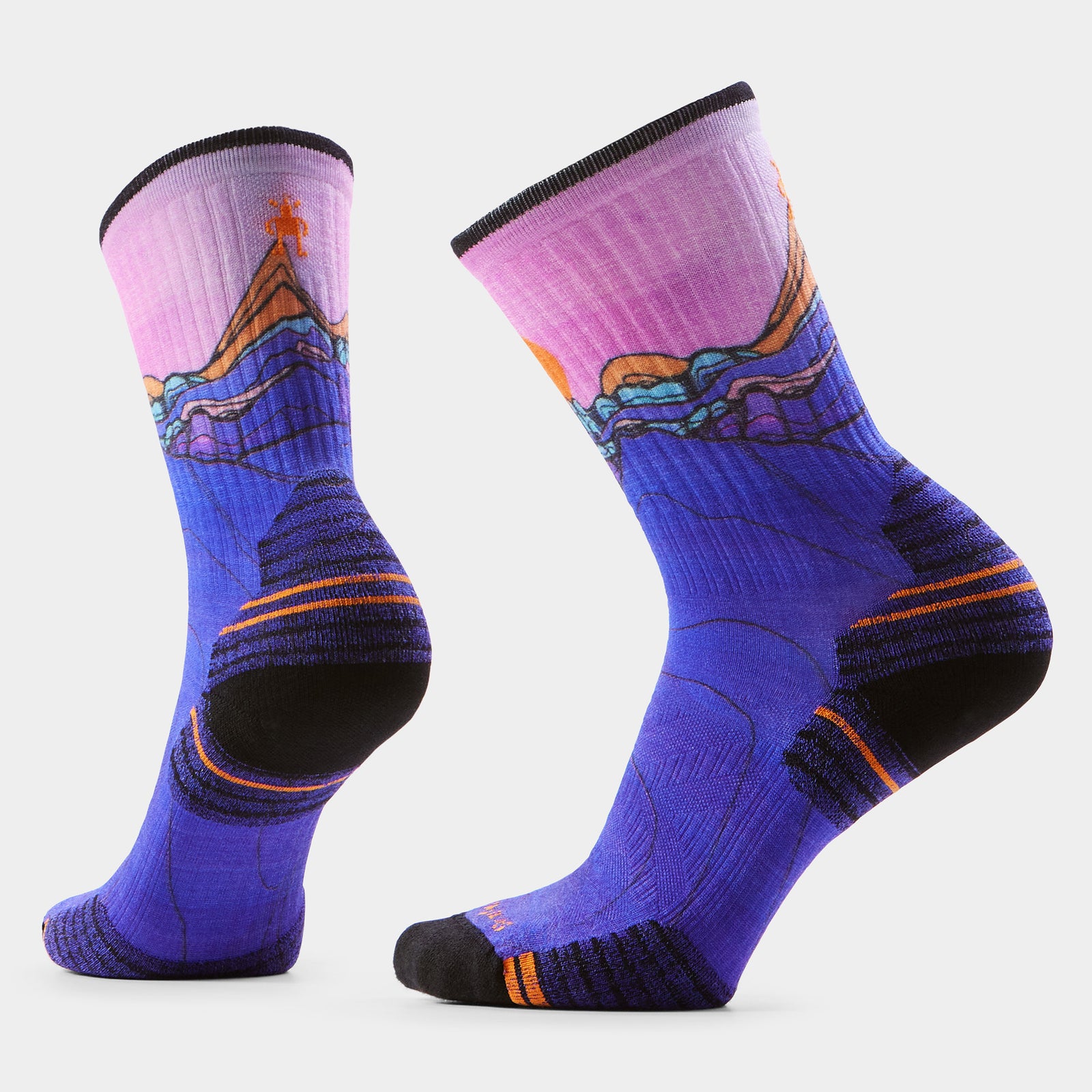 Calze da trekking da donna Targeted Cushion Mountain Sunrise Print Crew  - visualizza - 1