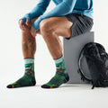 Hike Trail Trekker Print Crew Socks Winter Moss - ver - 2