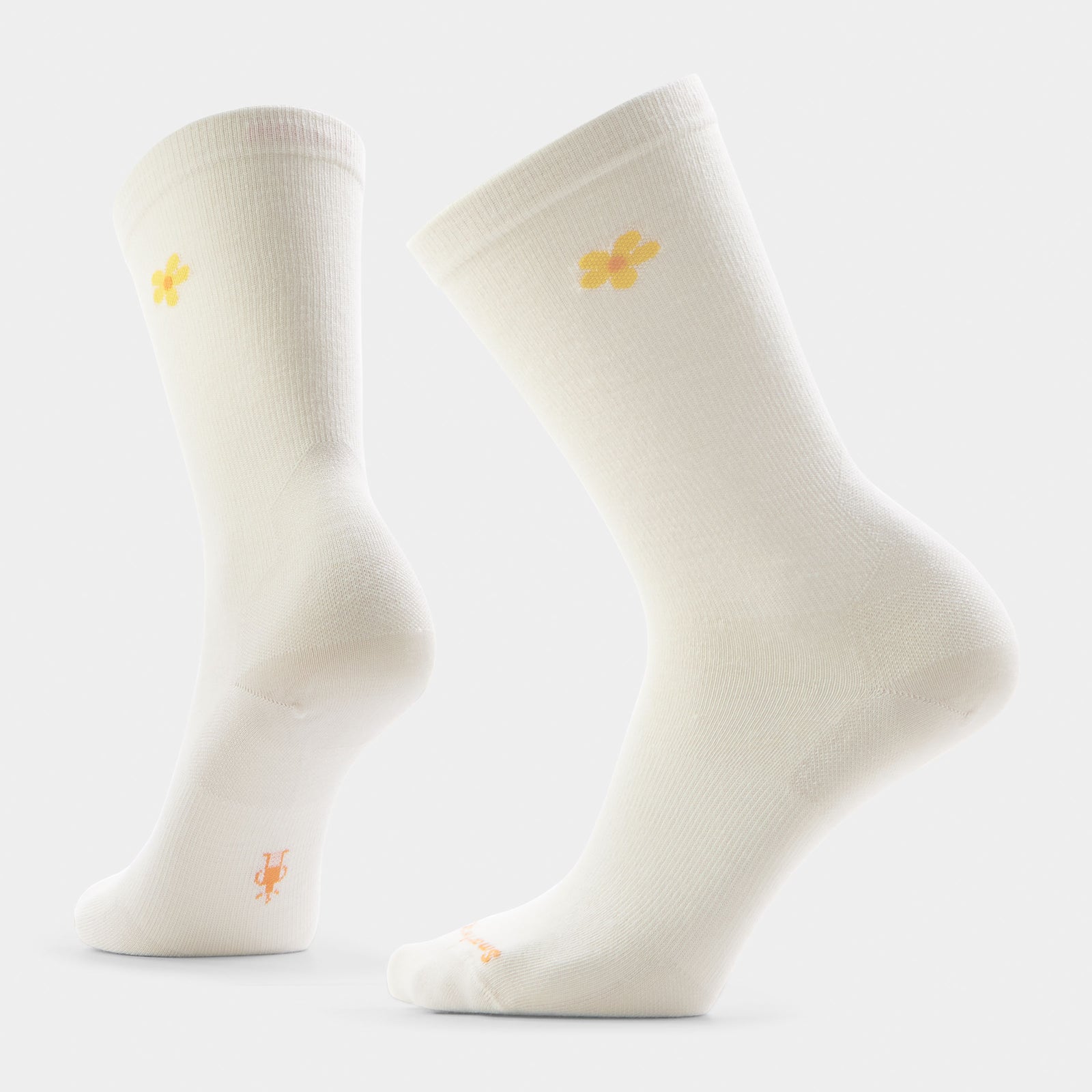 Women's Everyday Groovy Bloom Crew Socks Natural - ver - 1