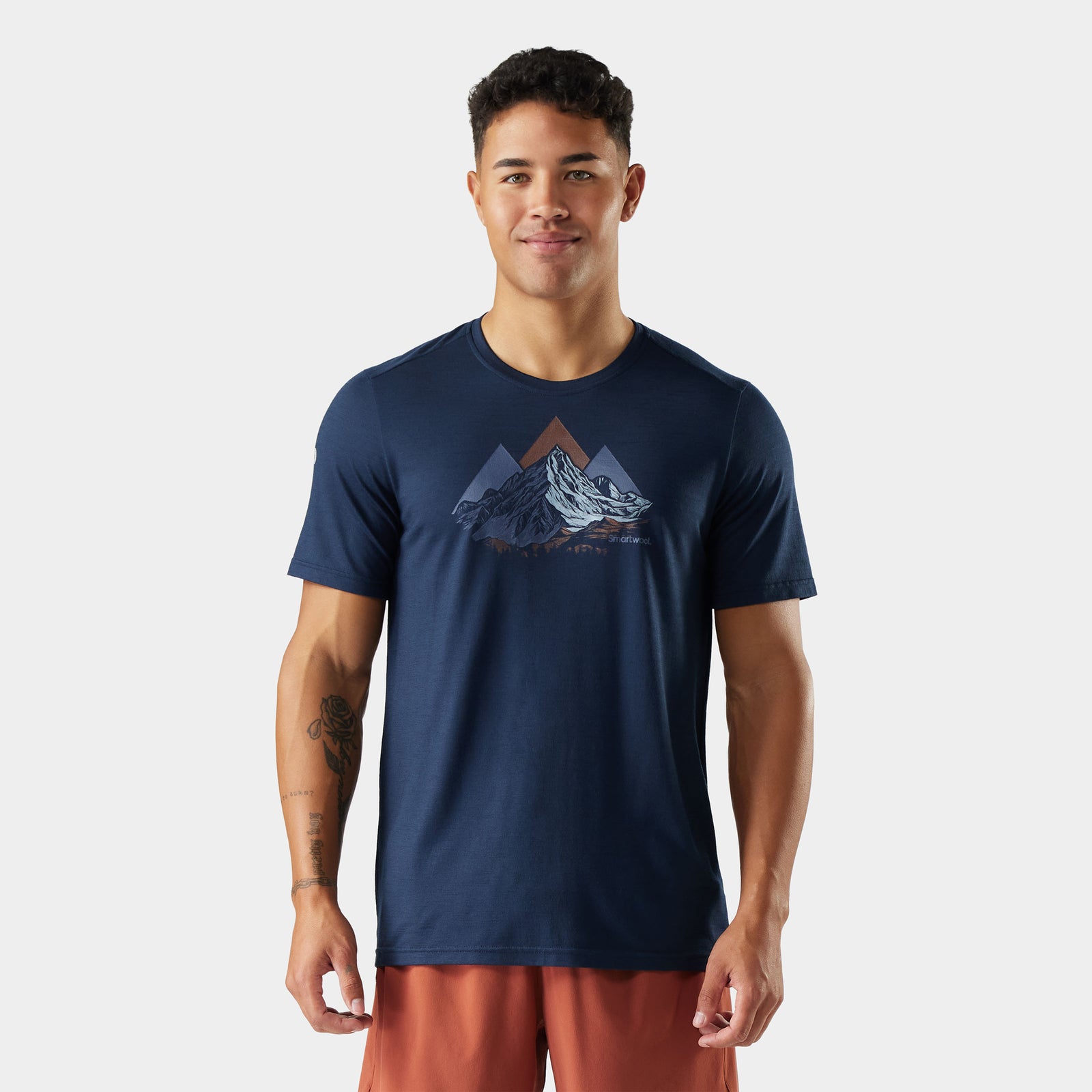 Men's Peak Bagger Active Short Sleeve Graphic Tee Navy - ver - 1