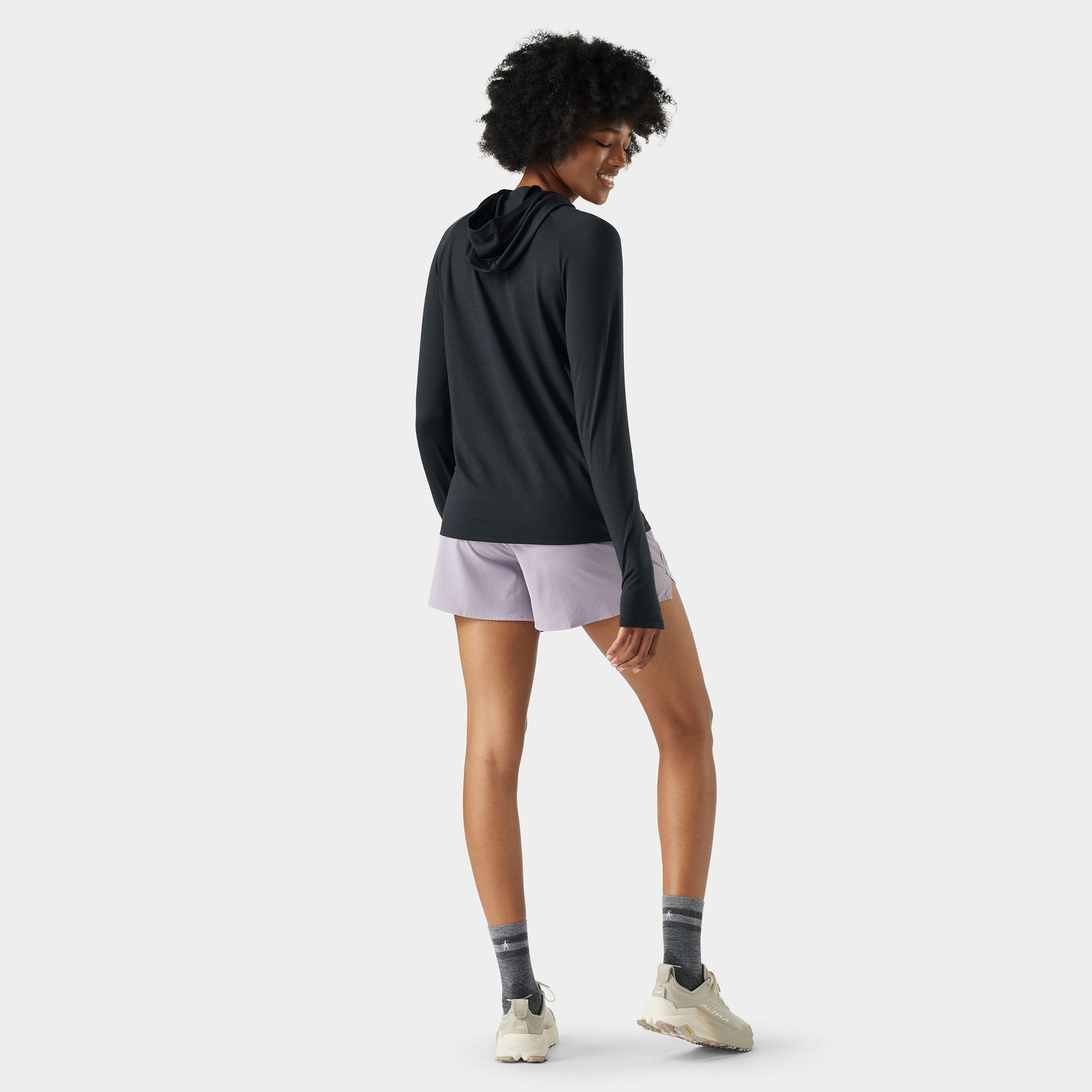 Women's Active Mesh Hoodie Black - ver - 2