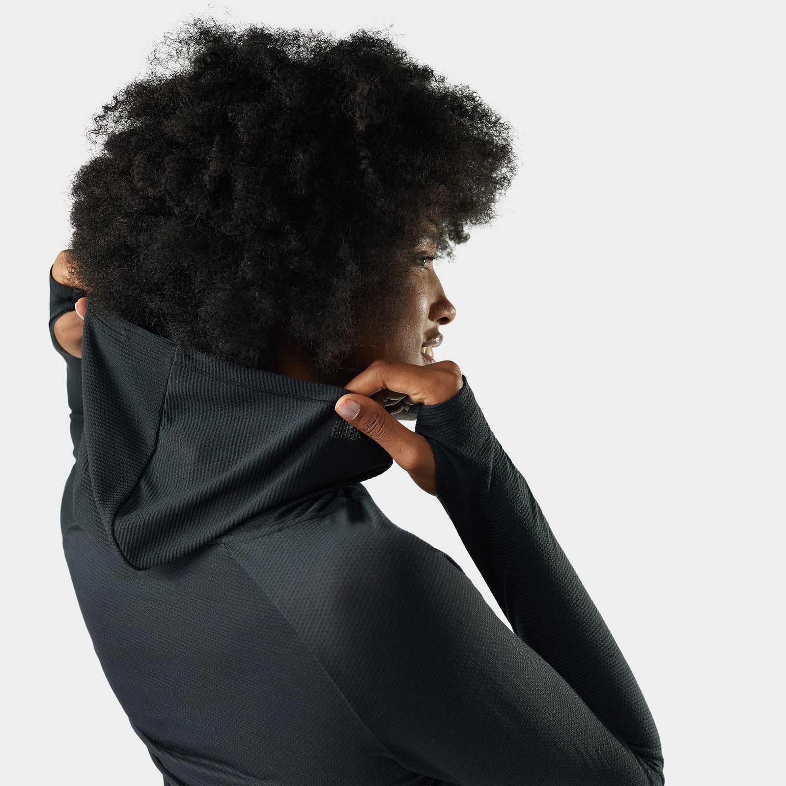 Women's Active Mesh Hoodie Black - ver - 3