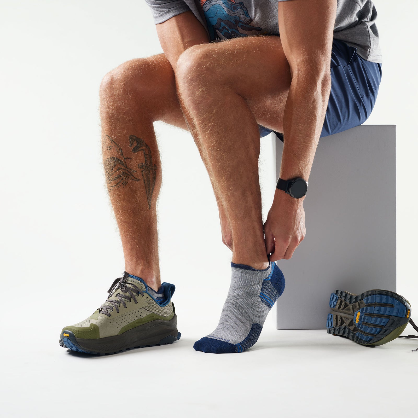 Hike Low Ankle Socks Light Gray - ver - 2