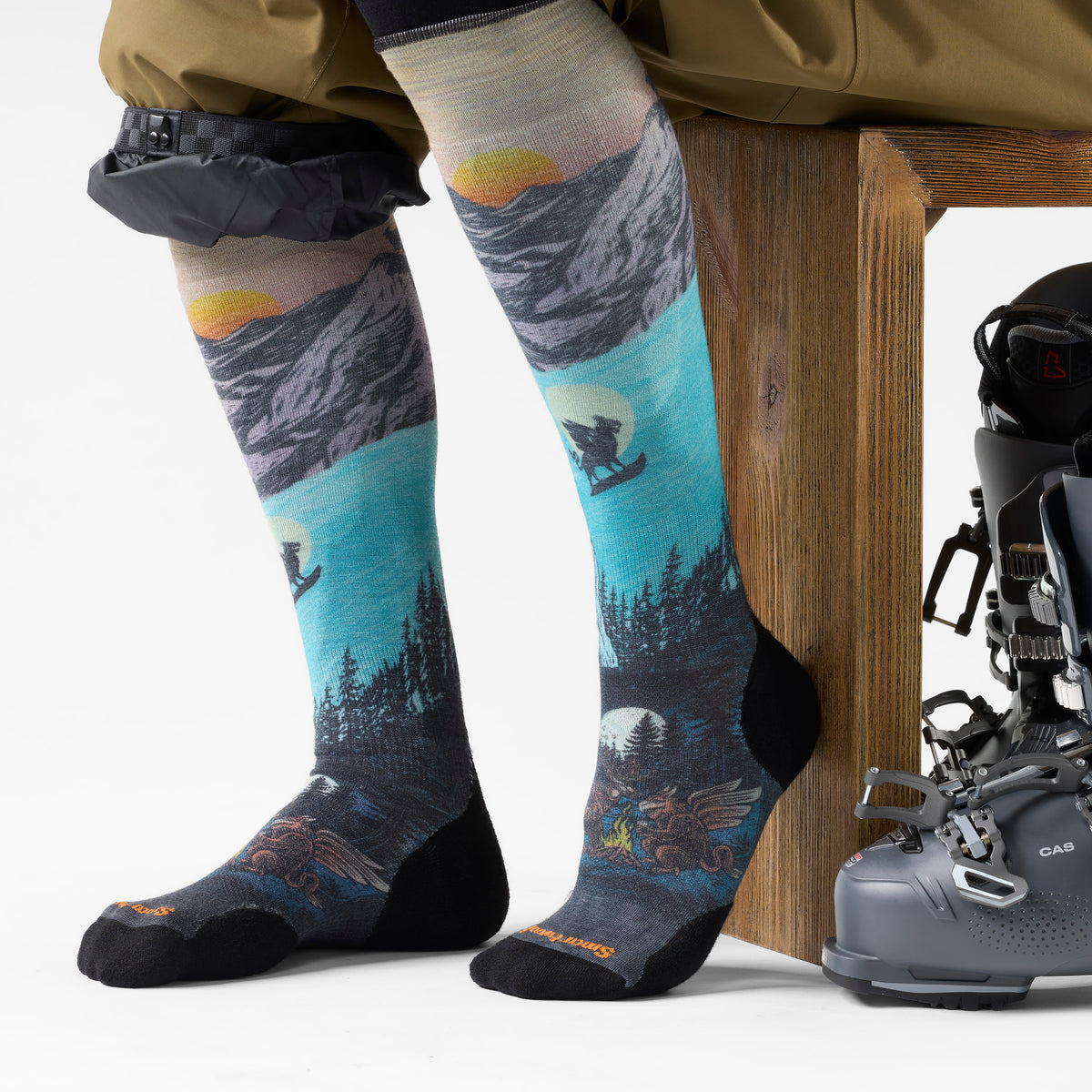 Chaussettes de ski OTC Targeted Cushion Winter Phase Print  - voir - 2