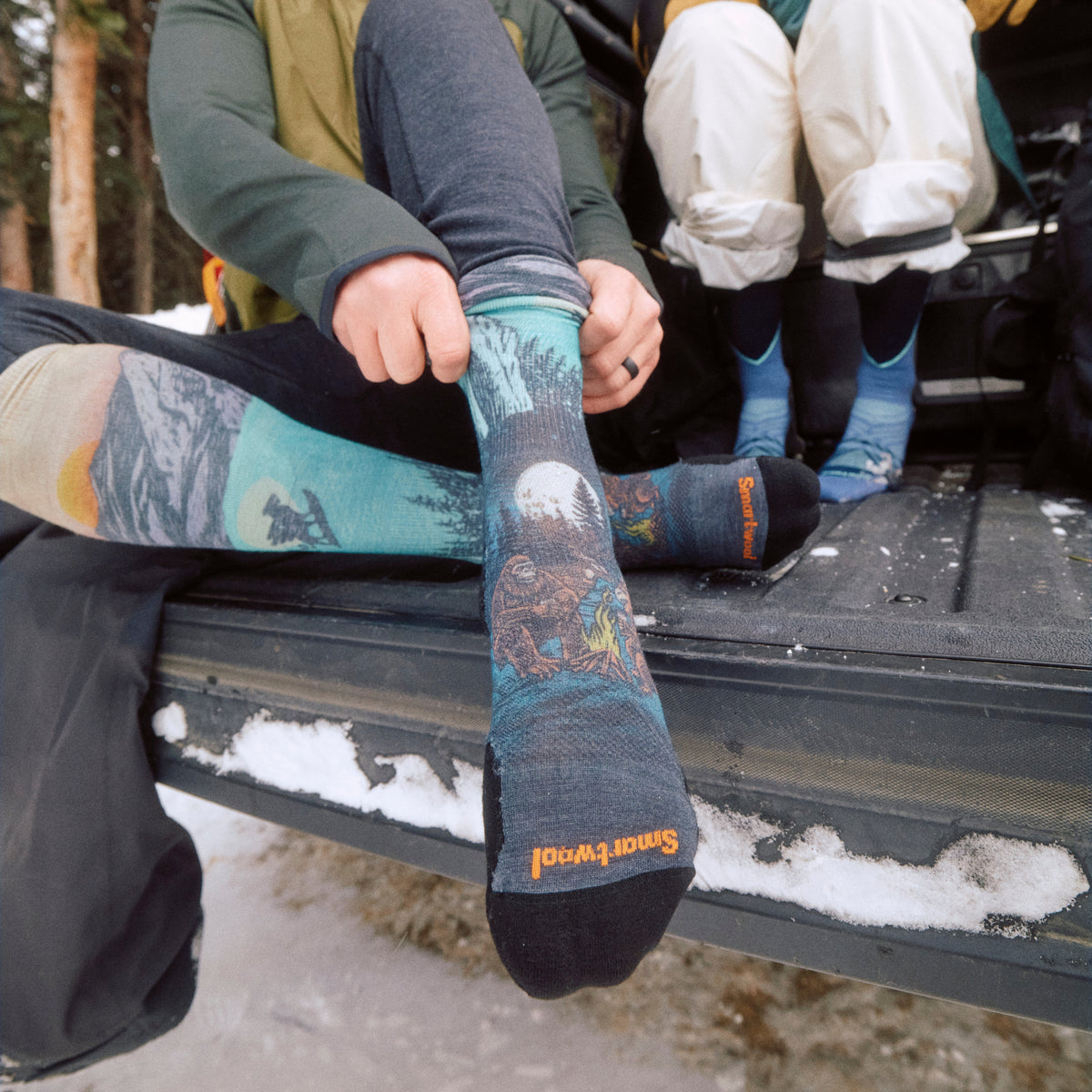 Chaussettes de ski OTC Targeted Cushion Winter Phase Print  - voir - 3