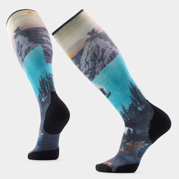 Ski Winter Phase Print OTC Socks
