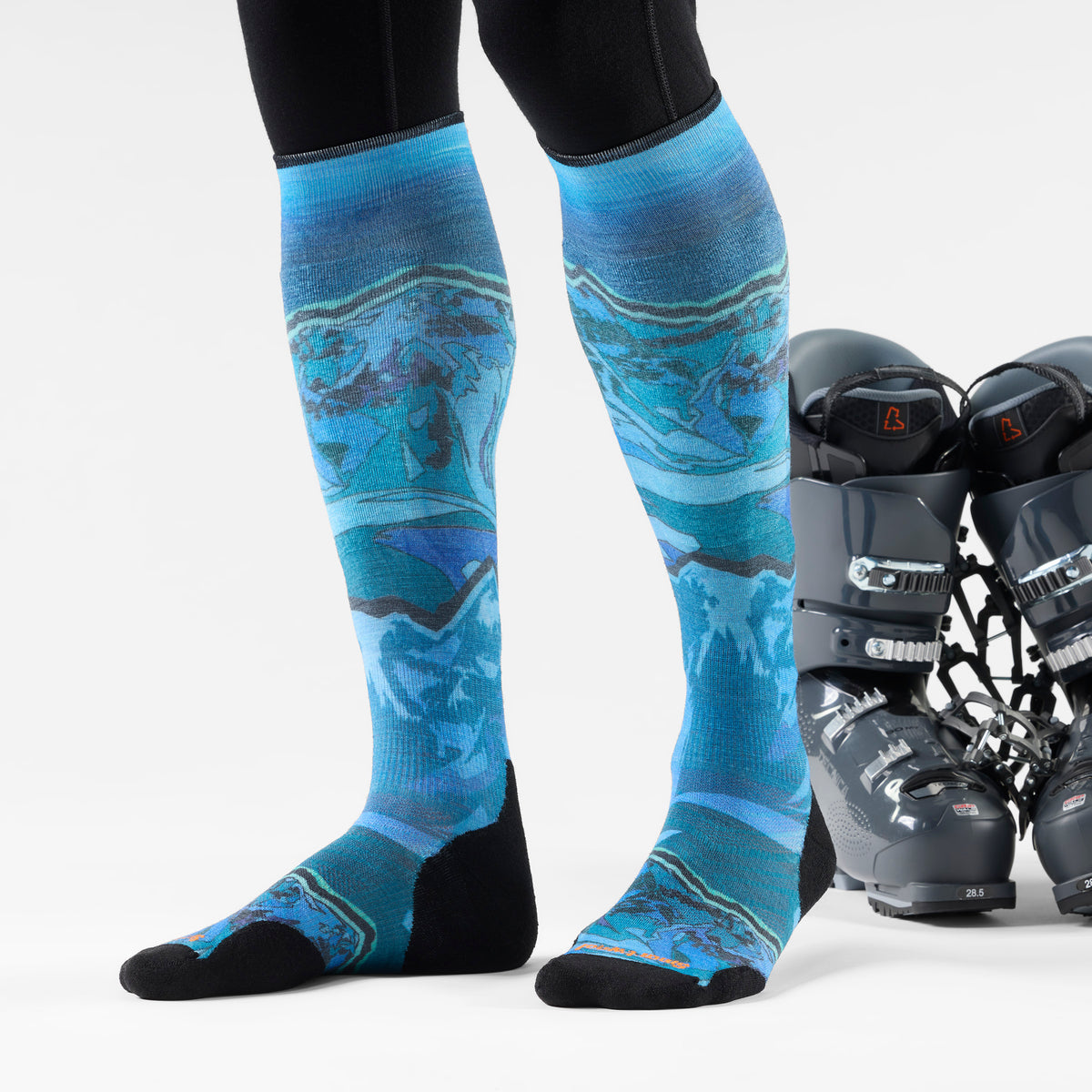Chaussettes de ski OTC Targeted Cushion Storm Peak Print  - voir - 2