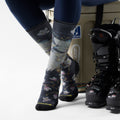 Women's Ski Nightwatcher Print OTC Socks Black - ver - 2