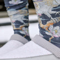 Women's Ski Nightwatcher Print OTC Socks Black - ver - 3