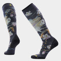 Women's Ski Nightwatcher Print OTC Socks Black - ver - 1