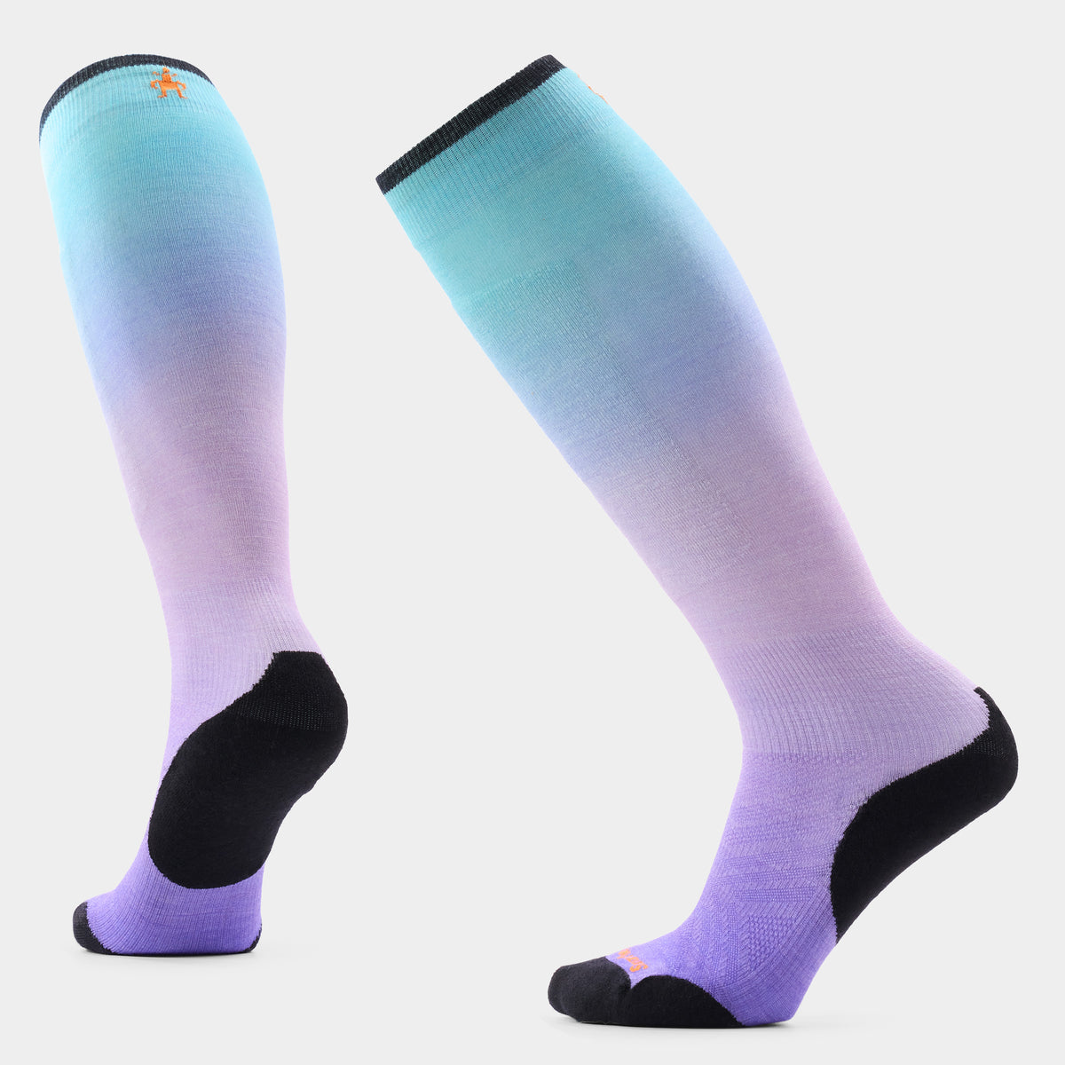 Women's Ski Ombre Print OTC Socks Purple Dawn - ver - 1