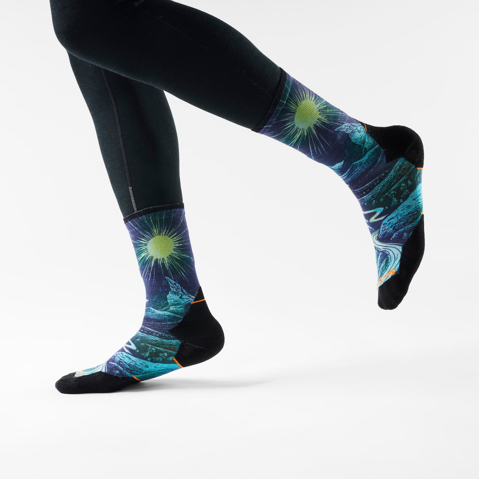 Trail Run Targeted Cushion Treeline Print Crew-Socken  - ansehen - 2