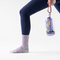 Women's Run Crew Socks Purple Eclipse - ver - 2