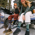 Women's Snowboard Wild Blossom OTC Socks Dusty Teal - ver - 3