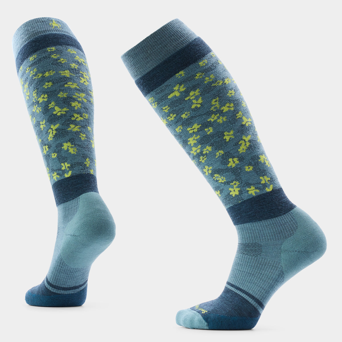 Women's Snowboard Wild Blossom OTC Socks Dusty Teal - ver - 1