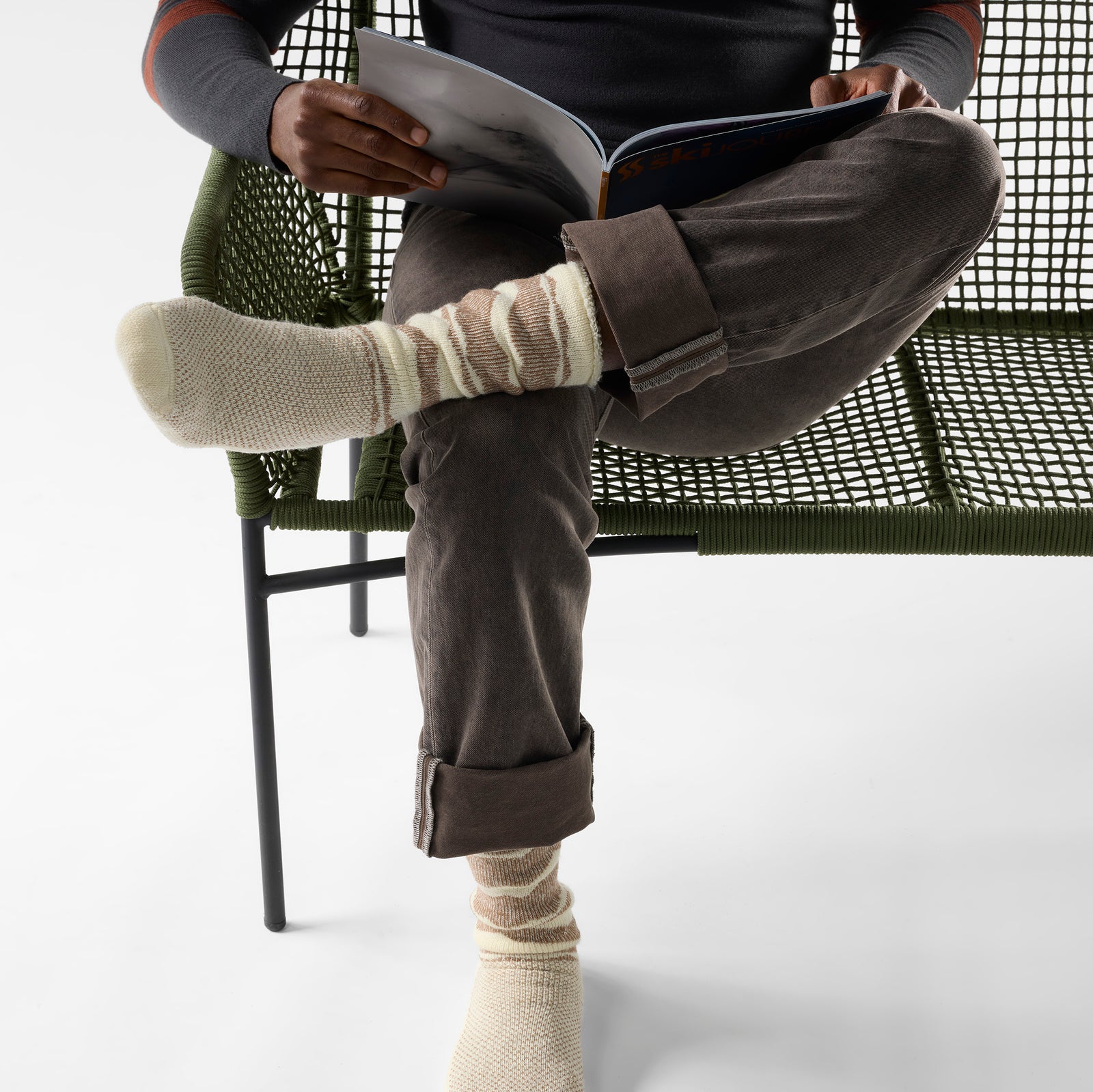 Everyday Cozy Slipper Socks Mocha - ver - 2