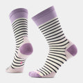 Women's Everyday Pin Stripe Crew Socks Purple Dawn - ver - 1