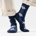 Women's Everyday Garden Vine Crew Socks Deep Navy - ver - 2