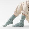 Women's Everyday Cozy Heritage Rib Crew Socks Dusty Teal - ver - 2