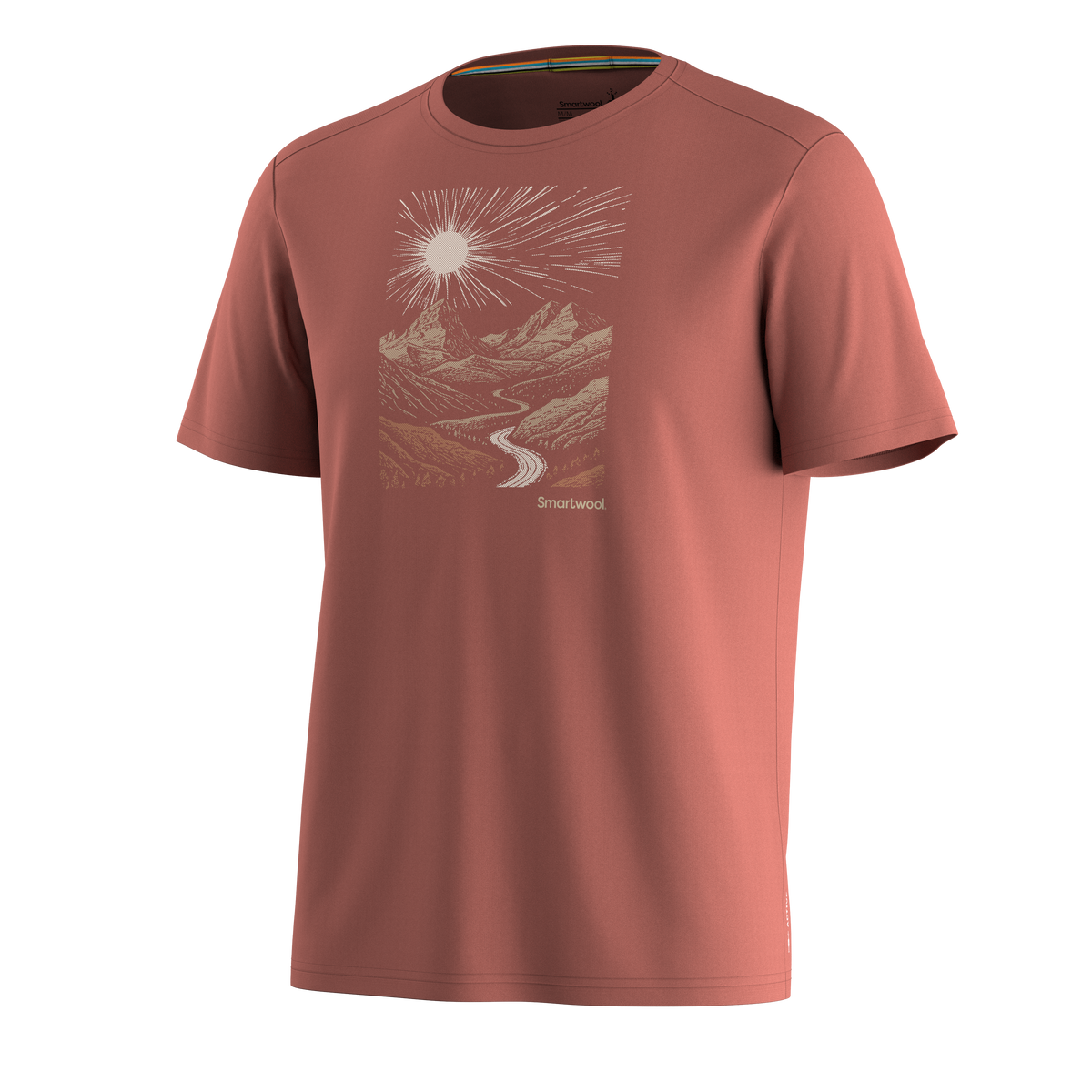 Herensportshirt Wander Valley met graphic en korte mouwen  - bekijk - 3