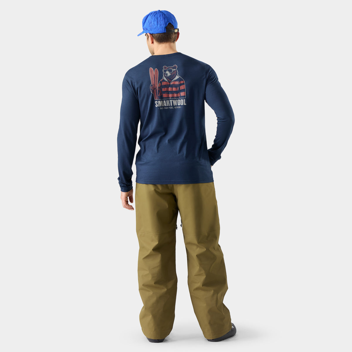 Bearly Plaid Active Graphic T-Shirt Deep Navy - ver - 2