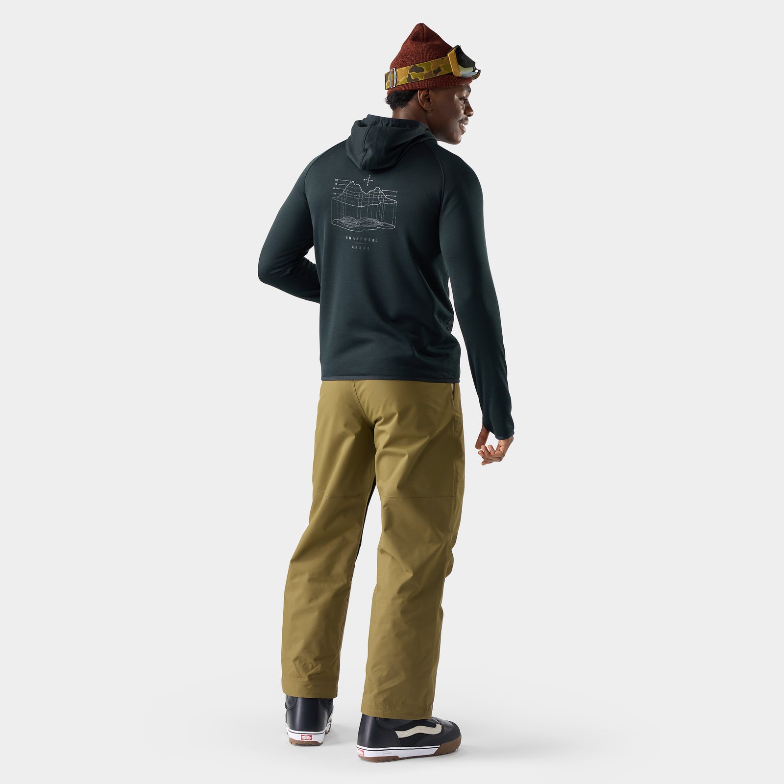 Felpa con cappuccio e 1/2 zip Smartloft da uomo  - visualizza - 2