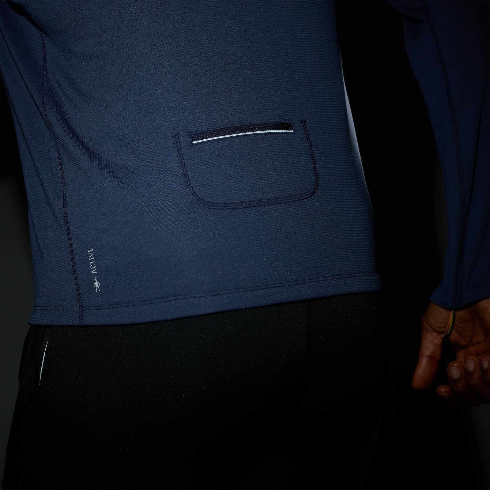 Sudadera Active Fleece Wind para hombre Nightfall/Deep Navy - ver - 4