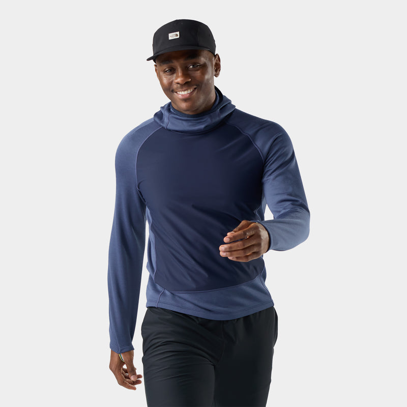 Sweat à capuche coupe-vent en polaire Active pour homme - Nightfall/Deep Navy / S