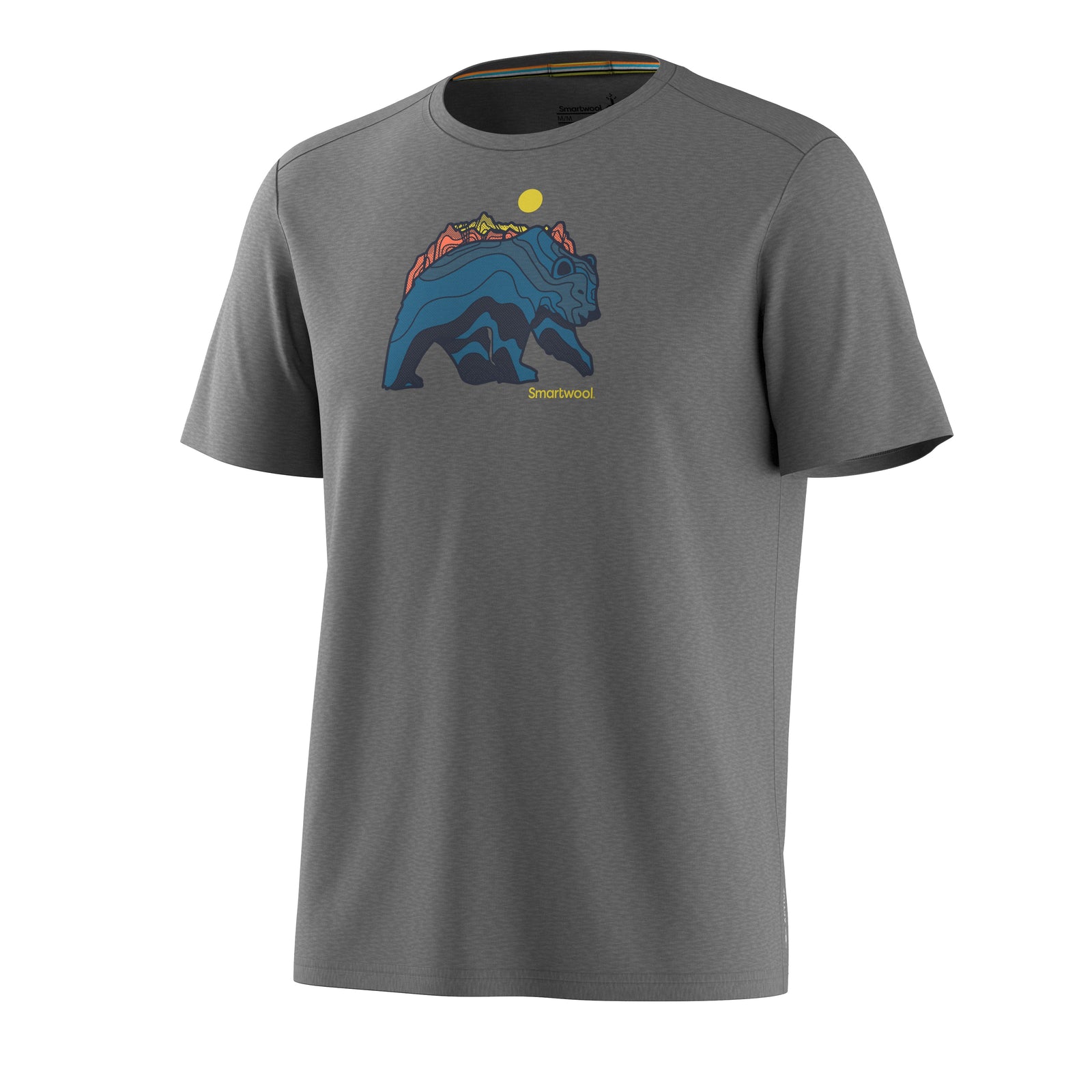 Herren Bear Strata Active Kurzarm Grafik T-Shirt Light Gray Heather - ansehen - 2