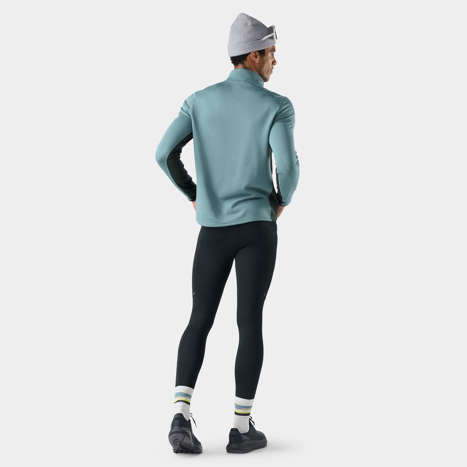 Active Fleece 1/2 Zip Dusty Teal - ver - 2