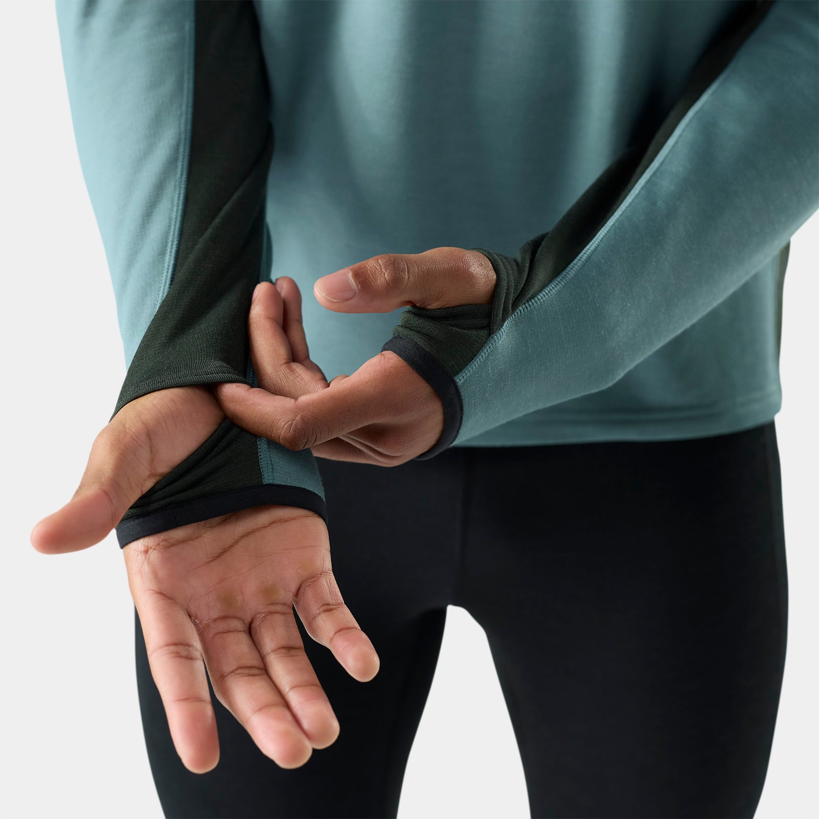 Active Fleece 1/2 Zip Dusty Teal - ver - 3