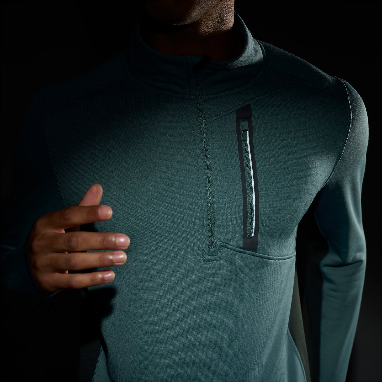 Active Fleece 1/2 Zip Dusty Teal - ver - 4